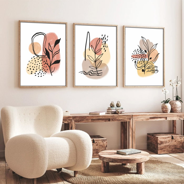 Wallity Huhu226 - Set de 3 Cuadros Decorativos 30 x 40 cm Wallity Huhu226 - Set de 3 Cuadros Decorativos 30 x 40 cm